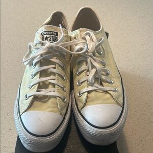 Converse Light Yellow Canvas Shoes size 8